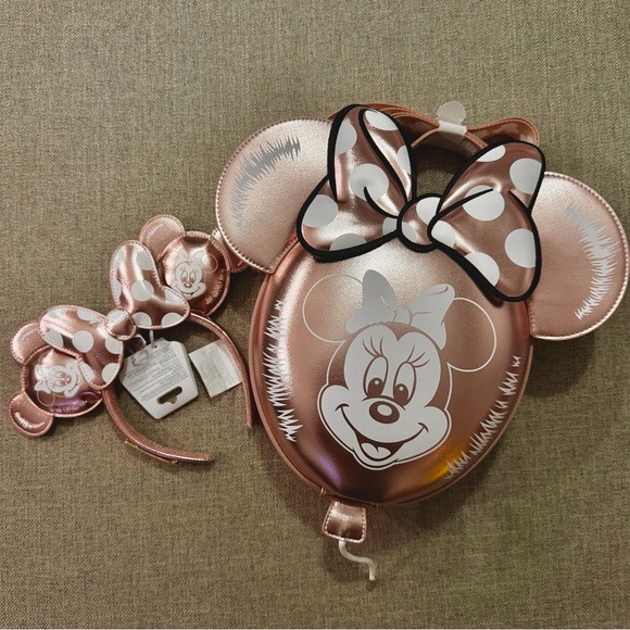 NWT Loungefly Rosegold Balloon Crossbody 2pc Bundle - Picture 1 of 15